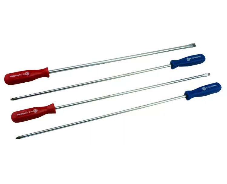 Britool Hallmark Extra Long Screwdriver Set 4Pc