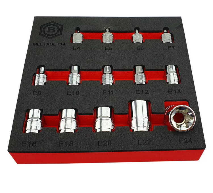 Britool Hallmark 14Pc E-Torx Socket Set
