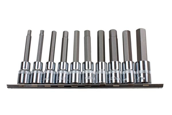 US PRO Tools Long Hex / Allen Bit Socket Set 1/2" Drive 6mm to 14mm & 17mm 2266
