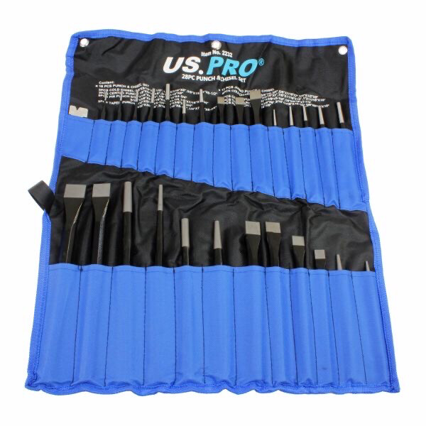 US PRO Tools 28pc Punch & Chisel Tool Set, 2232
