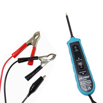 US PRO Tools Automotive Circuit Tester Probe 6-24 Volts 6789 For +&- Power Circuit Supply