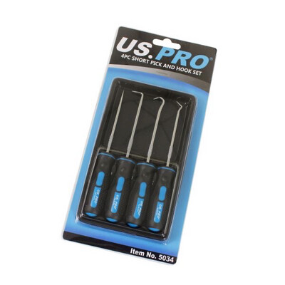 US PRO Tools 4pc Short Mini Pick & Hook Set 5034