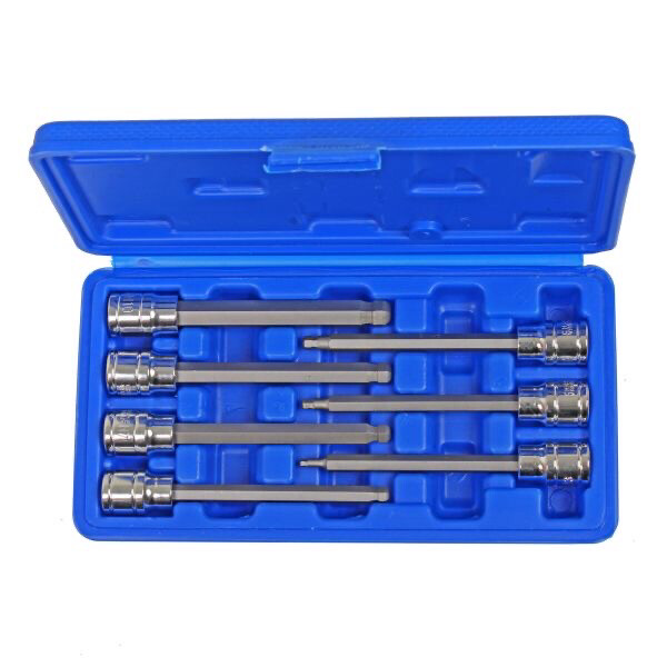 US PRO Tools Long 7pc 3/8"Dr Ball End Hex Socket Set 3-10mm  1499