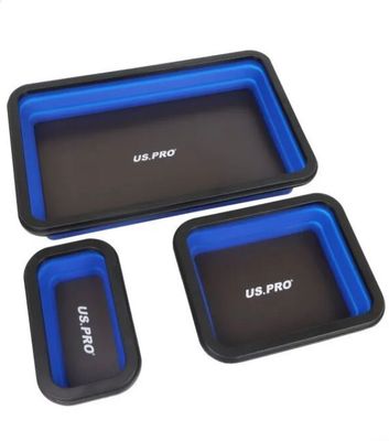 US PRO Tools Magnetic Parts Tray 3pcs Collapsible Heavy Duty Magnet Tool Holder Set