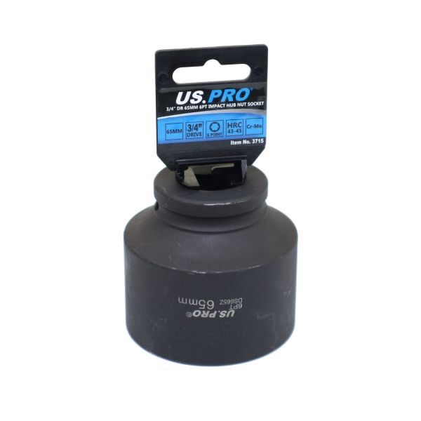 US PRO Tools 65mm 3/4" DR 6 Point Impact Hub Nut Socket 3715