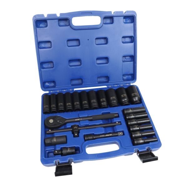US PRO Tools 22pc 1/2" DR Deep Impact Socket Set 8 - 32mm 6 Point 3986