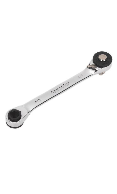 Sealey Tools Ratchet Spanner 1/4"Hex x 5/16"Hex Drive with 1/4"Sq Drive Adaptor AK6967