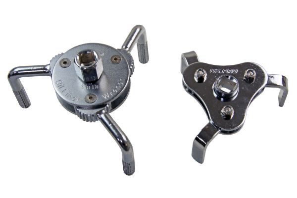 US PRO Tools 2pc 3 Leg Self Adjusting Oil Filter Remover Wrench 3/8, 1/2" 3097