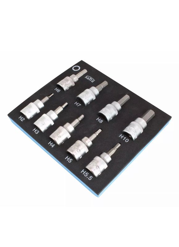 Satra Tools 9pc 3/8" Hex Socket Bit Set  2-10mm S-A938H