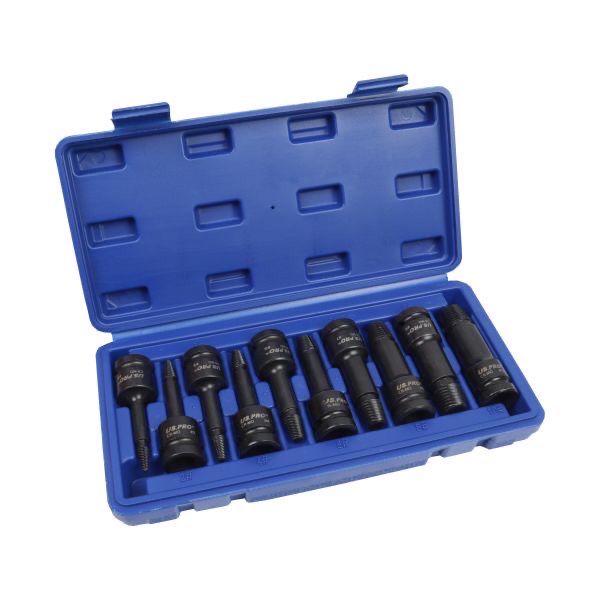 US PRO 10pc 1/2" Impact Screw Extractor Set 7567