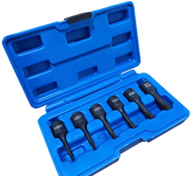 SATRA Tools 6pc Bolt Nut And Broken Screw Extractor Set Snapped S-1036B