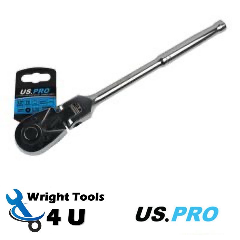 US PRO Tools 1/2" DR 72T Flexi Head Ratchet With Straight Handle 4231
