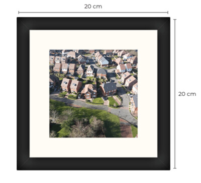 Black Matte Frame (Including Aerial Image Of Your Home)