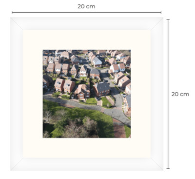 White Matte Frame (Including Aerial Image Of Your Home)