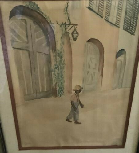 ​Unsigned Watercolor New Orleans, 1946,