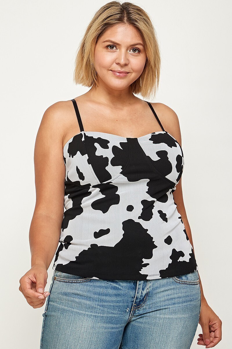 Cow Print Bustier