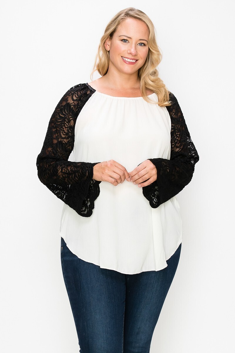 Laced Sleeve Top