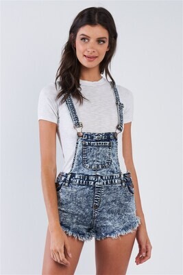 Acid Washed Short Overall