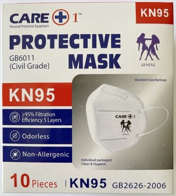 KN95 Face Mask GEMINI 5/22-6/21 (10pcs/Box)