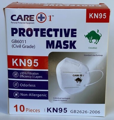 KN95 Face Mask TAURUS 4/21-5/21 (10pcs/Box)