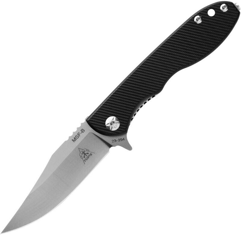 Tops MSF Linerlock Black Elmax