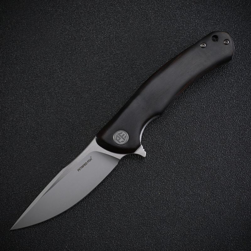 Petrified Fish Warrior Black G10 K110 Satin