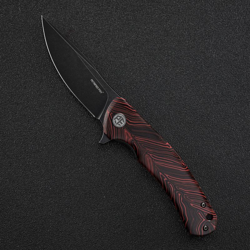 Petrified fish Warrior Red Damask pattern G10