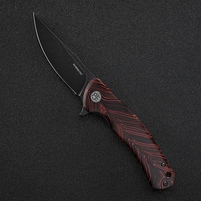 Petrified fish Warrior Red Damask pattern G10
