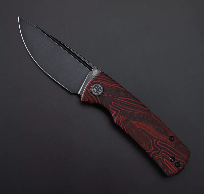 Petrified Fish Beluga mini Red Damask pattern G10