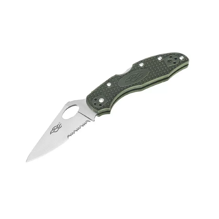Ganzo Firebird F759MS folding knife Serrated 440C Green