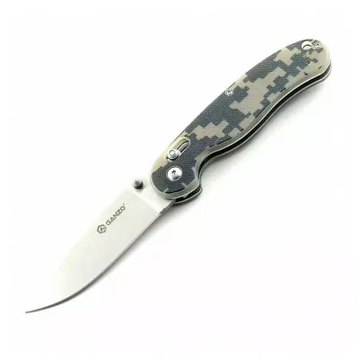 Ganzo G727M folding knife 440C Camo G10