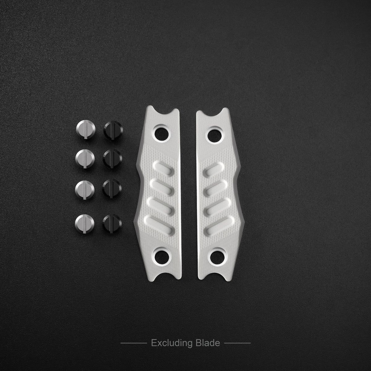 Petrified Fish White G10 Overlay for Bison L Handle