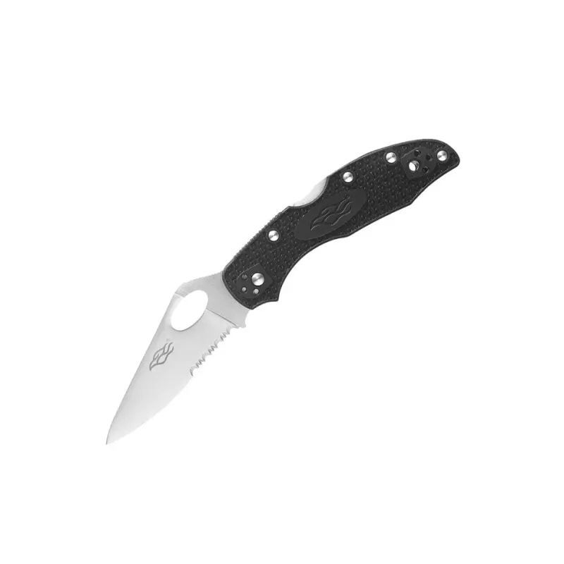 Ganzo Firebird F759MS folding knife Serrated 440C Black