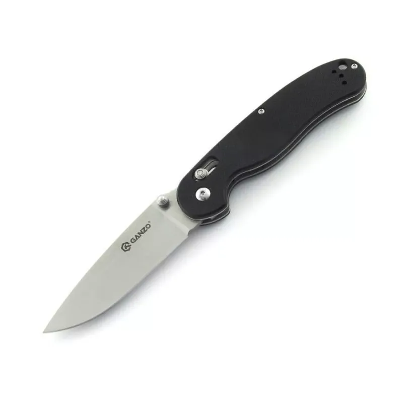Ganzo G727M folding knife 440C Black G10