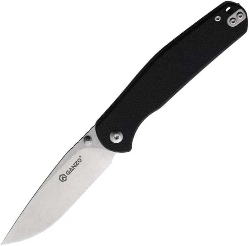 Ganzo G6804 folding knife Black G10