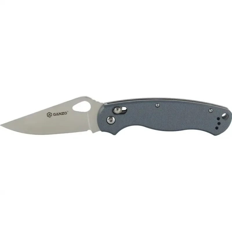 Ganzo G729 folding knife 440C Blue/Grey G10