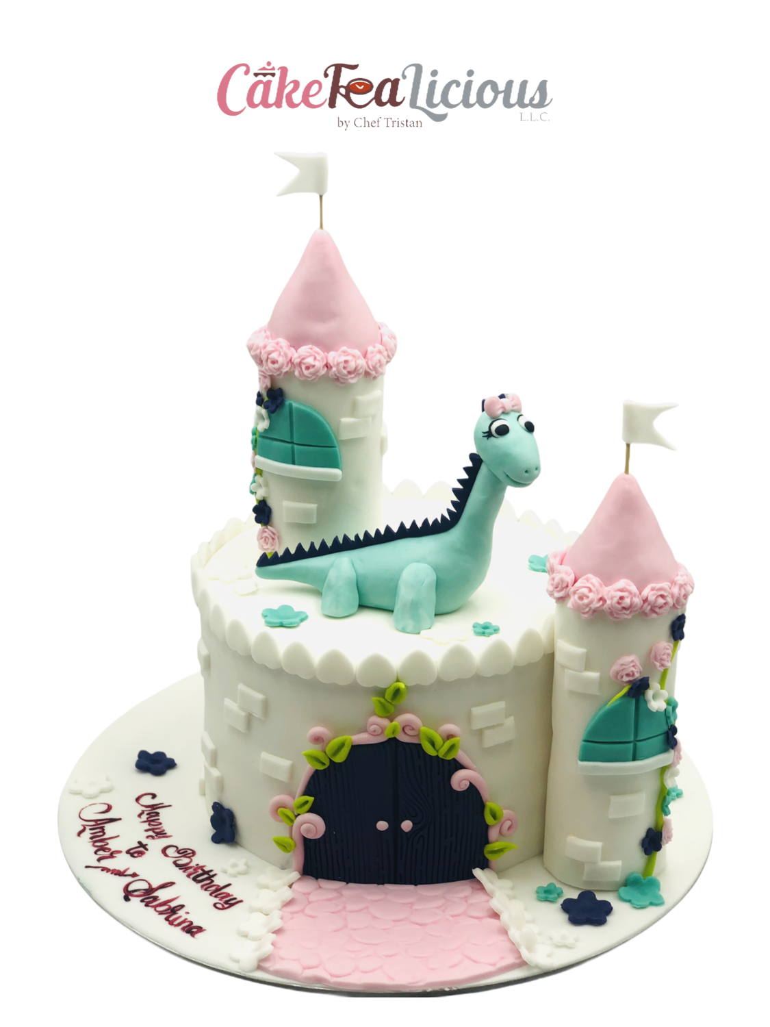 Dinosaur Girl Cake