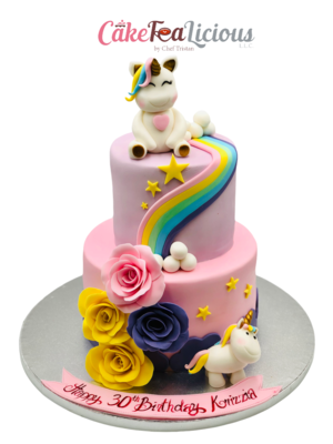 Two Unicorn Cake