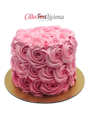 Pink Rossete Cake