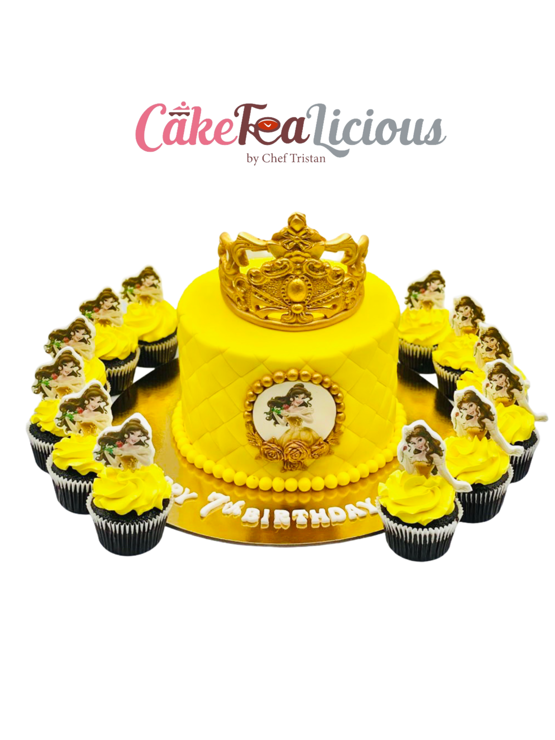 Princess Cake with 12pcs Cupcakes