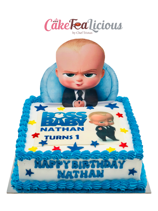 Boss Baby Photo Cake