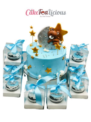 Bear Cake with 12pcs Cupcakes