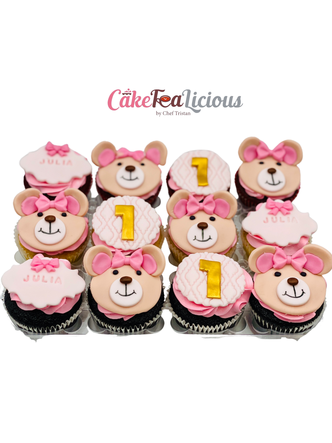 Girl Bear Cupcakes