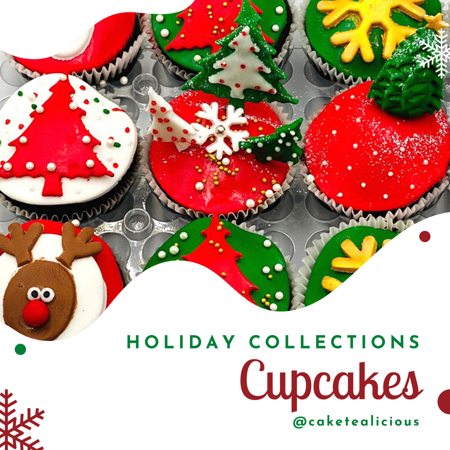 Christmas Edition Cupcake Box of 12