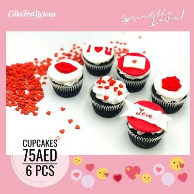 Valentine Cupcakes set of 6