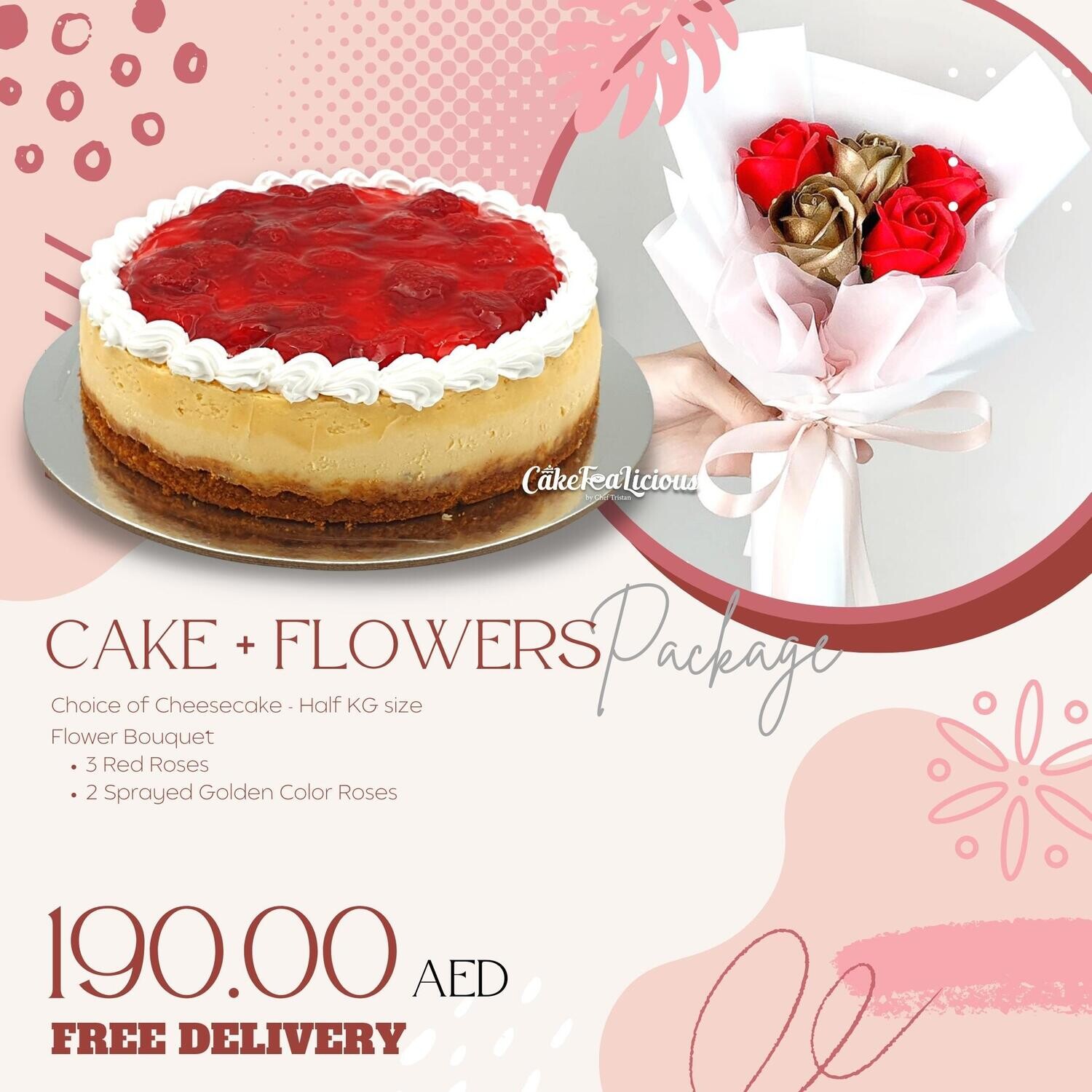 190 aed Cake+Flower Package