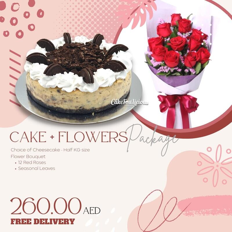 260 aed Cake+Flower Package