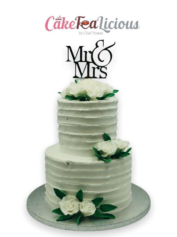 White Cream Wedding Cake