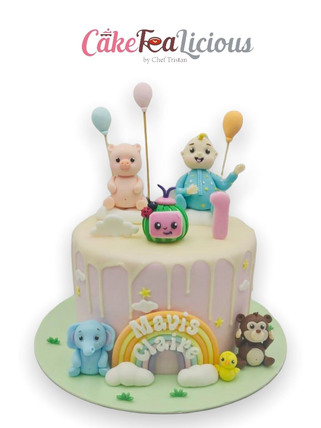 Cocomelon 3D Characters Cake