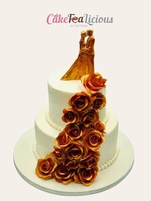 Gold Wedding Cake